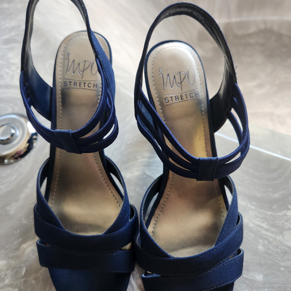 Impo Women's Navy Strappy Heels